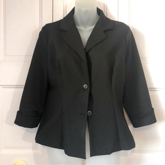 M Collection Vintage Black Fitted Blazer size 7/8 - Picture 1 of 6